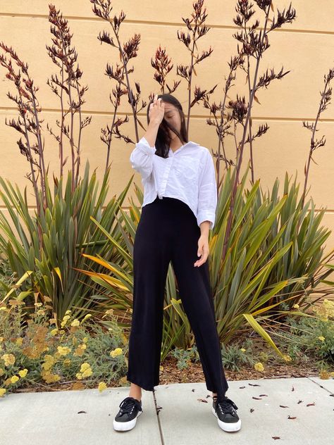 Black Superga Outfit, Superga Outfit, Ribbed Pants, Black Rib, Outfit Ideas, Normcore, Pants, Black, Trousers