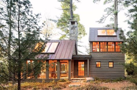 Hidden Figures, Cabin Exterior, Residential Architect, River House, Cabin In The Woods, Modern Cabin, Cabins And Cottages, Cabin Design, Prickly Pear