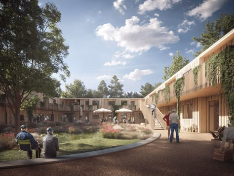 Nord Architects, Home For Elderly, Elderly Housing, Senior Citizen Housing, Social Housing Architecture, Sustainable Housing, Co Housing, Senior Housing, Green Construction