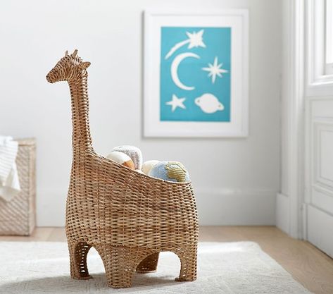 Kids Storage: Bins & Baskets | Pottery Barn Kids Giraffe Head, Nursery Storage, Nursery Essentials, Safari Nursery, Wicker Basket, Baby Furniture, Kids Storage, Storage Basket, Storage Bins