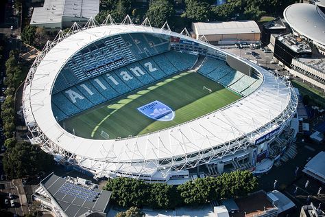 Allianz Stadium - Sydney, New South Wales, Australia - Opened January 24, 1988 next to Sydney Cricket Ground. Premier recreational field for rugby league, rugby union and football. Grounds major tenants Sydney Roosters, NSW Waratshs & Sydney FC. Venue capacity of 45,500, record attendance 44,380 - September 2018. Stadium closed October 2018. Demolished 2019. Sydney Cricket Ground, Sydney Fc, Allianz Stadium, Interview Techniques, City Streets Photography, Sydney Roosters, Cricket Ground, Football Stadium, New South Wales Australia