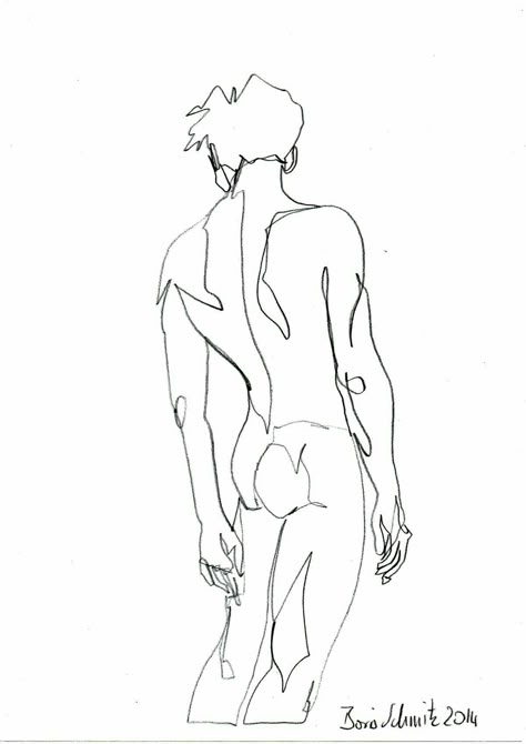 Male Body Tattoos, Male Back Drawing, Boris Schmitz, 1 Line Drawing, Male Body Art, Arte Indie, One Line Drawing, Continuous Line Drawing, Outline Art