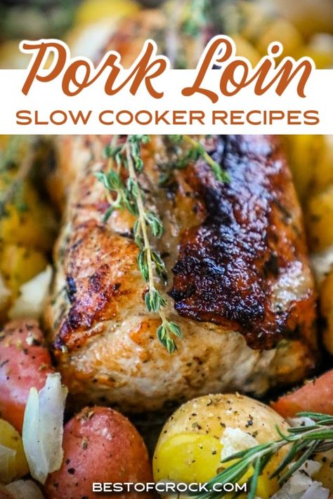 Slow cooker pork loin recipes for the slow cooker are easy to make and perfect as family dinner recipes or even dinner party recipes. Crockpot Pork Recipes | Crockpot Recipes with Pork | Slow Cooker Pork Recipes | Slow Cooker Dinner Recipes | Crockpot Family Dinner Recipes | Dinner Party Recipes | Crockpot Dinner Party Ideas | Slow Cooker Family Recipes | Easy Crockpot Dinner Recipes via @bestofcrock Pork Loin Recipes Crockpot With Potatoes, Crockpot Pork Loin With Gravy, Dinner Ideas Pork Loin, Balsamic Pork Loin Crockpot, Pork Fillet Recipes Slow Cooker, 2 Lb Pork Loin Crock Pot Recipes, How To Cook A Pork Loin In The Crockpot, Frozen Pork Loin Crock Pot Recipes, Pork Loin Rib Roast Recipes Crock Pot