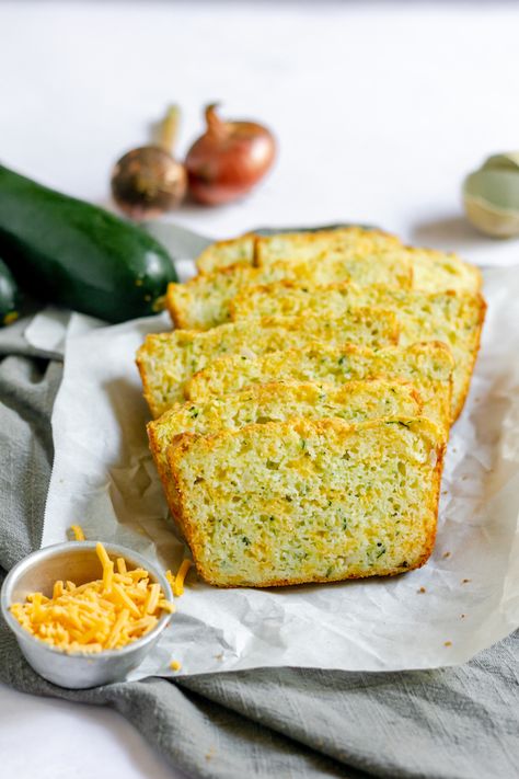 Gluten-Free Zucchini Cheese Bread | The Frugal Farm Wife Zucchini Cheese Bread, Savory Zucchini Bread, Allergy Free Baking, Zucchini Cheddar, Gluten Free Ham, Gluten Free Zucchini Bread, Zucchini Cheese, Quick Bread Recipes Easy, Bread Gluten Free