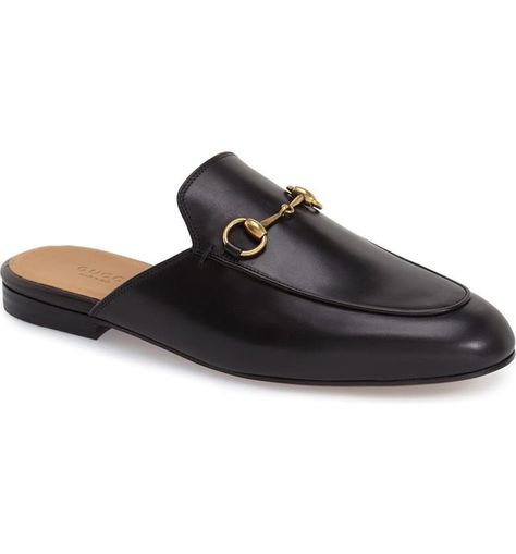 Gucci Flats, Gucci Princetown, Gucci Loafers, Slip On Mules, Loafer Mules, Leather Slippers, Black Leather Shoes, Leather Mules, Gucci Mules