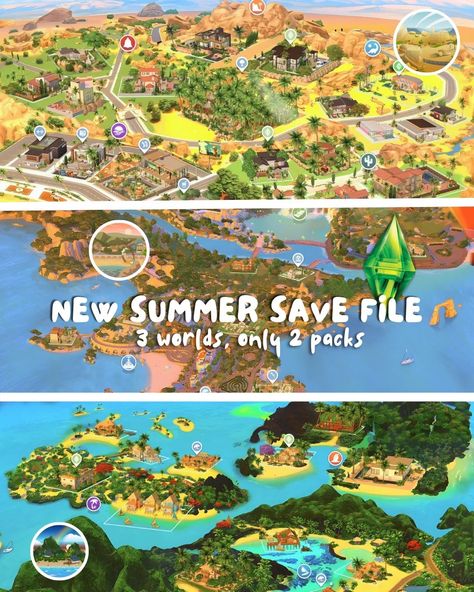 I am beyond excited to share with you the save file that @gardenova_sims and I put together for you! Simmering Summer Save File is out NOW!🌴 This multi-world save is featuring SUMMER VIBES in: 🌸 Tartosa (My Wedding Stories) 🌊 Sulani (Island Living) 🏜️ Oasis Springs (Base Game) Download link in bio! #thesims4 #sims4savefile #sims4 #ts4 #eapartner Sulani Sims 4, Sims 4 Island Living Cc, Sims 4 Sulani, Sims 4 Save File, Oasis Springs, Save File, Wedding Stories, Game Codes, Fandom Games