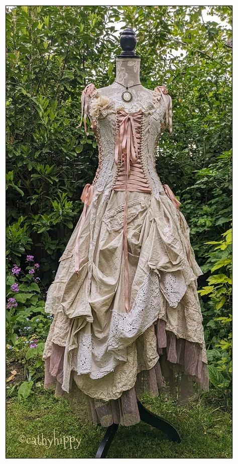 CATHYHIPPY CORSET DRESS 10 12 14 16 STEAMPUNK VICTORIAN GOTHIC BOHO WEDDING | eBay Baroque Dresses, Wedding Dresses Victorian, Can Can Dress, Diy Victorian Dress, Victorian Fairy, Jean Wedding Dress, Fantasy Victorian Fashion, Steam Punk Dress, Steampunk Victorian