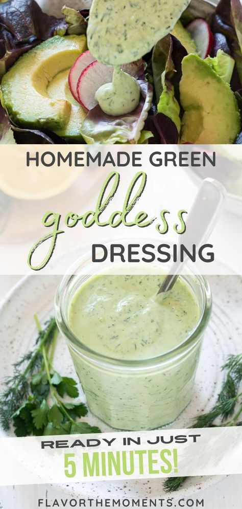 Green Goddess Dressing Recipe, Goddess Dressing Recipe, Salad Taco, Green Goddess Salad Dressing, Salad Macaroni, Salad Quinoa, Salad Kale, Goddess Dressing, Green Goddess Dressing