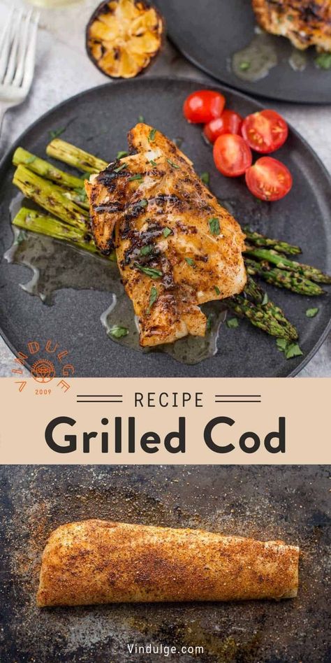 Grill Cod Fish Recipes, Cod Grill Recipes, Cod On The Grill Recipes, Cod On The Grill, Grilled Cod Fish Recipes, White Wine Garlic Butter Sauce, Cod Loin Recipes, Grilled Cod Recipes, Cod Fillet Recipes