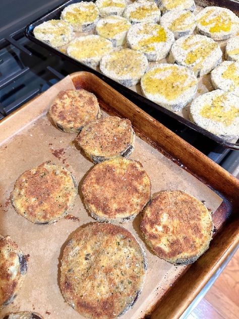 Crispy Baked Eggplant Cutlets - Proud Italian Cook Eggplant Cutlets, Crispy Baked Eggplant, Eggplant Dip, Baked Eggplant, Eggplant Parmesan, Savory Tart, Holiday Foods, Appetizer Salads, Fresh Pasta