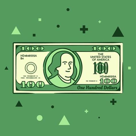 Bill Illustration, Album Artwork Cover Art, 100 Dollar Bill, 100 Dollars, Ben Franklin, 100 Dollar, Cool Wallpapers Cartoon, Business Illustration, Ipad 2