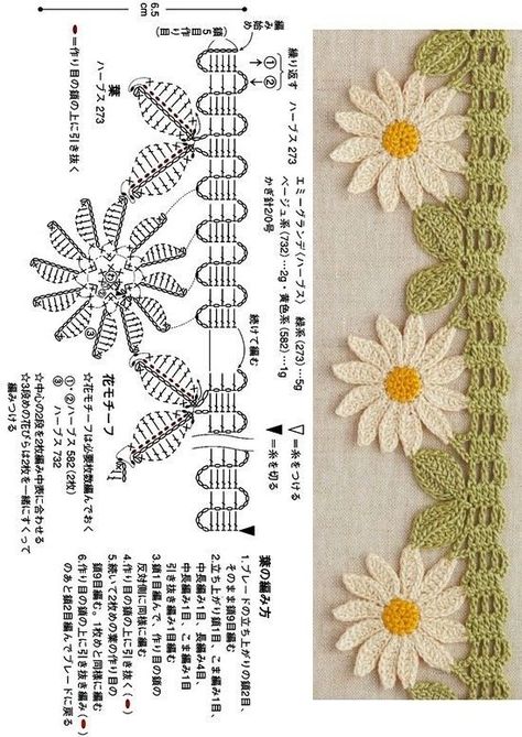 Art Au Crochet, Háčkované Lemy, Crochet Border Patterns, Beau Crochet, Confection Au Crochet, Crochet Edging Patterns, Crocheted Flowers, Bunny Crochet, Crochet Lace Edging