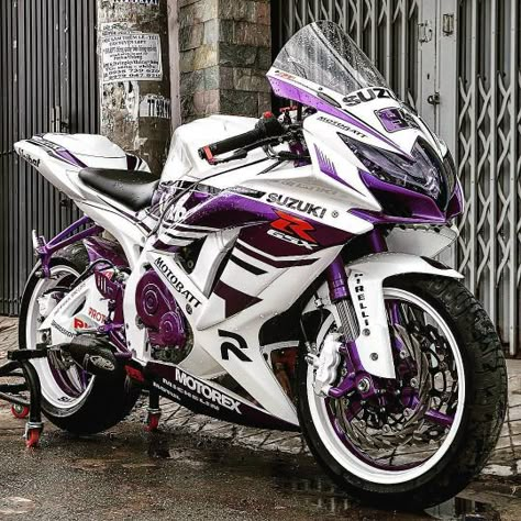 Motorcycles, bikers and more Purple Motorcycle, Suzuki Bikes, Suzuki Gsxr 1000, Motocross Love, Image Moto, Motorcross Bike, Custom Street Bikes, Custom Sport Bikes, Suzuki Gsx R