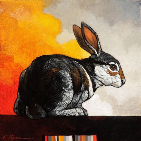 Craig Kosak, Linda Kemp, Wood Bunny, Rabbit Pictures, Rabbit Drawing, Rabbit Painting, Rabbit Art, Bunny Art, White Rabbit