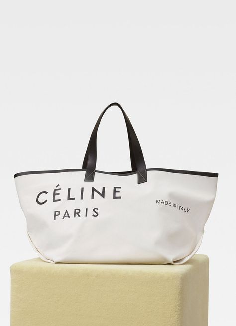 Medium Made in Tote in textile | CÉLINE Celine Canvas Bag Outfit, Celine Canvas Bag, Celine Woven Bag, Tyvek Bags, Bag Styling, Celine Tote Bag, Celine Tote, Jean Bag, Celine Fashion