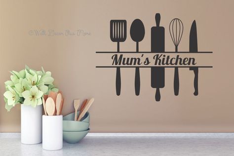 Kitchen Stickers Wall, Kitchen Mural Ideas, Wall Decor Photos, Kitchen Decor Ideas Farmhouse, Kitchen Fall Decorating Ideas, Kitchen Mural, Sanctuary Home Decor, Simple Wall Paintings, Farmhouse Kitchen Decor Ideas