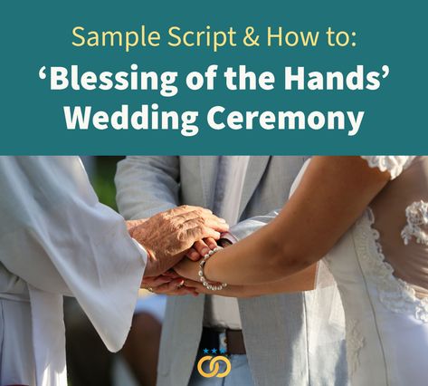 A simple, nonreligious hand blessing ceremony script. This blessing is easy to combine with another unity ritual, such as a handfasting or palm reading, to create a personalized and unique ceremony. This variation on a traditional 'Blessing of the Hands' reading includes mindfulness elements, advice for the future, and ends with a popular Irish wedding blessing. Blessing Of The Hands, Irish Wedding Blessing, Ceremony Script, Blessing Ceremony, Wedding Ceremony Script, Wedding Blessing, Wedding Script, Wedding Hands, Unity Ceremony