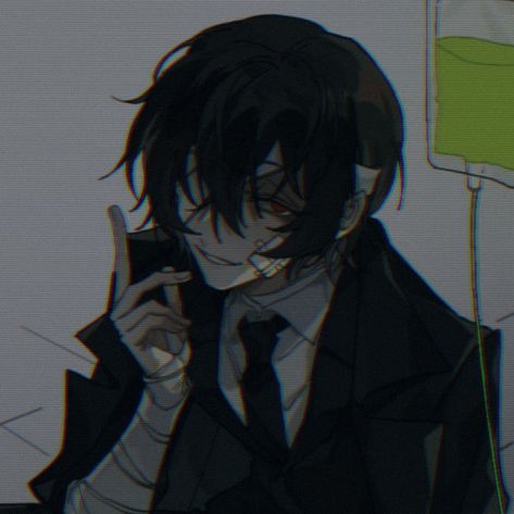 Dark Age Dazai, Yandere Dazai, Dazai Manga Icons, Bad Fan Art, Dazai Icon, Dazai Osamu Anime, Osamu Dazai, Dazai Bungou Stray Dogs, Dazai Osamu