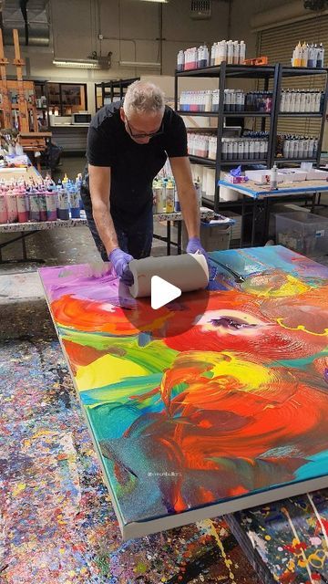 Simon Bull      |    Artist on Instagram: "It's A Lot Of Fun" Simon Bull Artist, Simon Bull Art, Paintings Videos, Simon Bull, Bull Art, Art Deco Illustration, Online Group, Artist On Instagram, Abstract Art Painting