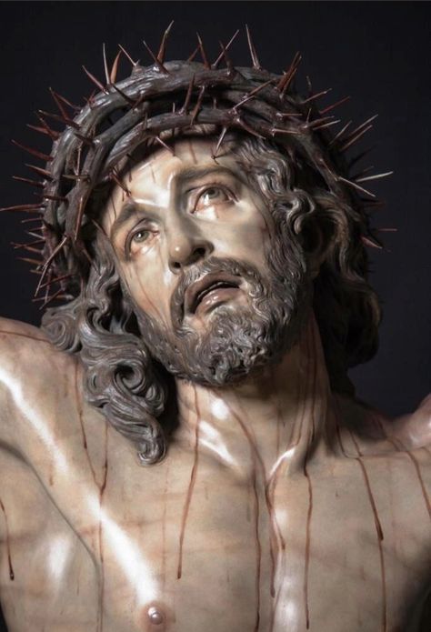 Jesus Suffering, Jesus Christ Portrait, Jesus Christ Statue, Jesus Statue, Catholic Statues, Religious Tattoo, Jesus Christ Artwork, Baroque Art, Jesus Christ Images