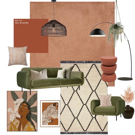 Interior Design Mood Board Terracotta, Earthy Interior Design, Earthy Interior, Design Mood Board, Light Hardwood Floors, Lawn Ornaments, Doors And Hardware, Tea Leaf, Interior Design Mood Board