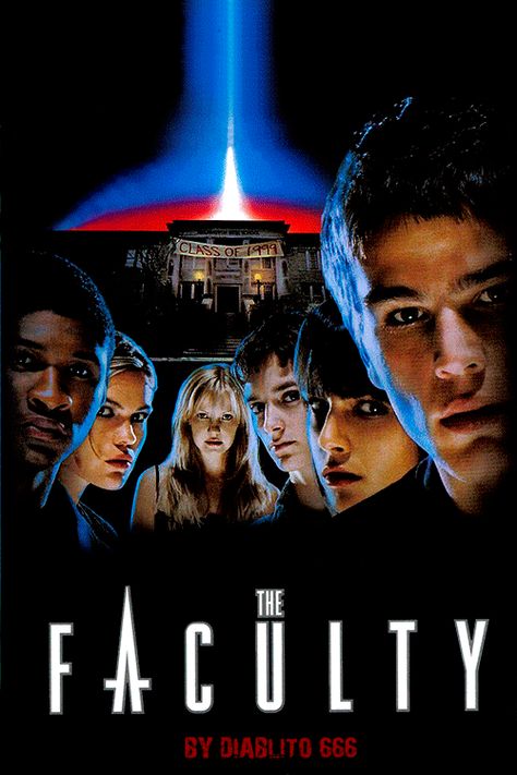 The Faculty 1998, Vintage Movie Theater, Edward Furlong, 90s Films, The Faculty, Robert Rodriguez, Cinema Posters, Horror Movie Posters, Simple Illustration