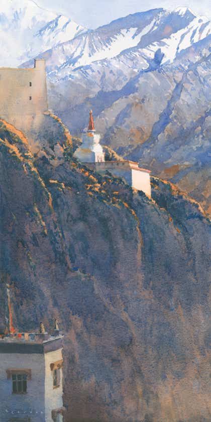 GALLERY 4 Leh Palace, Michael Reardon, Ladakh India, Leh Ladakh, Scenic Pictures, Watercolour Landscape, Carl Sagan, Leh, Watercolor Inspiration