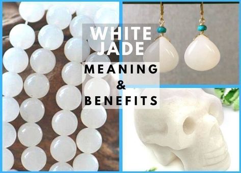 White Jade Meaning, White Jade Crystal Meaning, Jade Properties, Jade Meaning, Jade Crystal, Earth Elements, Spiritual Enlightenment, Spiritual Meaning, White Jade