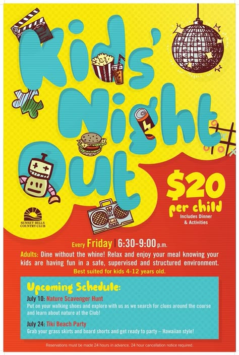 Parents Night Out Fundraiser Ideas, Parent Night Out Ideas, Parents Night Out, Parents Night Out Fundraiser, Parents Night Out Ideas, Neighborhood Event Ideas, Fundraiser Ideas School, Pta Flyer, Elementary School Fundraisers