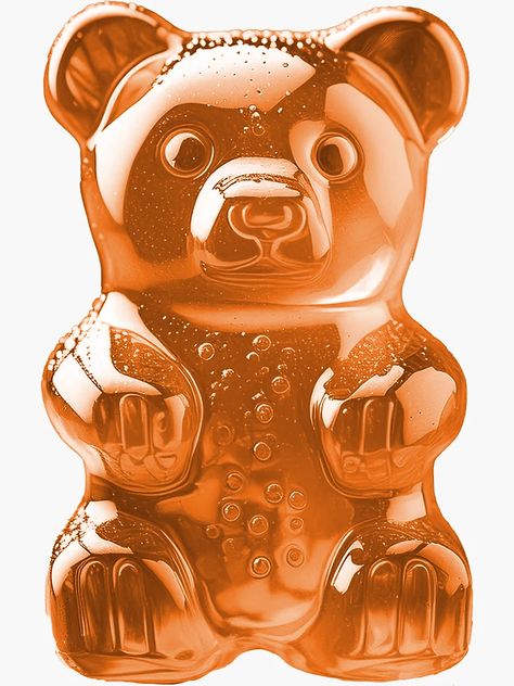 "Orange Gummy Bear" Sticker for Sale by StreetPulp | Redbubble Gummy Bear Sticker, Bear Sticker, Sharpie Art, Gummy Bear, Gummy Bears, Art Reference, Bears, Collage, Orange