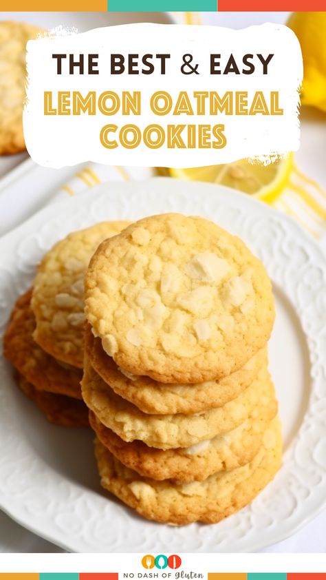 Pioneer Woman Lemon Cookies, Oatmeal Lemon Cookies, Lemon Oat Cookies, Lemon Crisp Cookies, Lemon Oatmeal Sugar Cookies, Spring Bake Sale Treats, Lemon Chip Cookies, Abuelos Recipes, Spring Cookies Recipes