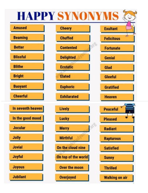Happy Synonyms, Seven Heavens, Good Mood, Grammar, Good Things, Quick Saves