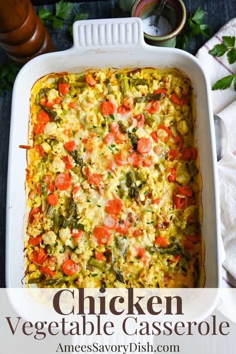 Chicken Veg Casserole Recipes, Chicken Vegetable Bake Recipes, Chicken And Veggies Casserole, Chicken And Veggie Casserole Recipes, Chicken Vegetable Casserole Healthy, Chicken Vegetable Bake, Chicken Vegetable Casserole Recipes, Chicken And Mixed Vegetable Recipes, Chicken And Veggie Casserole