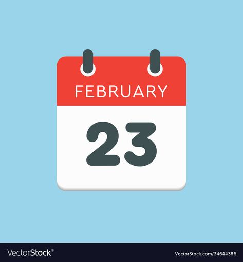 Holidays In February, February Clipart, Days Of The Month, Monday Tuesday Wednesday Thursday Friday, February Holidays, 23 February, Calendar Day, Leap Day, Illustration Flat