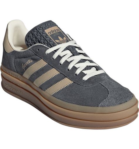 adidas Gazelle Bold Platform Sneaker (Women) | Nordstrom Adidas Platform Sneakers, Adidas Gazelle Outfit, Adidas Gazelle Bold, Adidas Outfit Women, Trainers Outfit, Gazelle Bold, Samba Outfit, Bold Shoes, Adidas Shoes Women