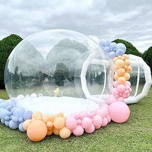 Bubble House, 12Ft Cold-Proof Clear Inflatable Bubble Tent Dome with Blower & Pump for Commercial Use, Luxury 100% PVC Bubble House & 6ft Tunnel for Outdoor Backyard Festival Birthday Party Backyard Festival, Festival Birthday Party, Balloon House, Bubble House, Inflatable Bouncers, Bubble Tent, Festival Birthday, Kids Gift Guide, Outdoor Backyard