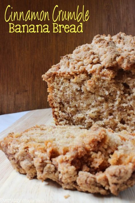 Crumble Banana Bread, Crumb Coffee Cakes, Cinnamon Crumble, Cinnamon Crunch, Pane Dolce, Moist Banana Bread, Oreo Dessert, Coffee Cake Recipes, Banana Bread Recipe