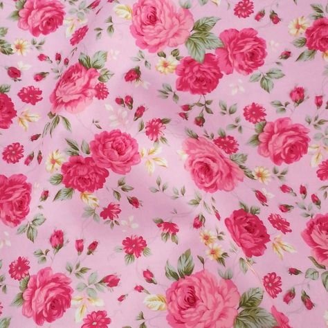 Flourish Hot Pink Pretty Fabric, Pink Floral, Hot Pink, Coco, Quilting, Roses, Floral, Flowers, Pink