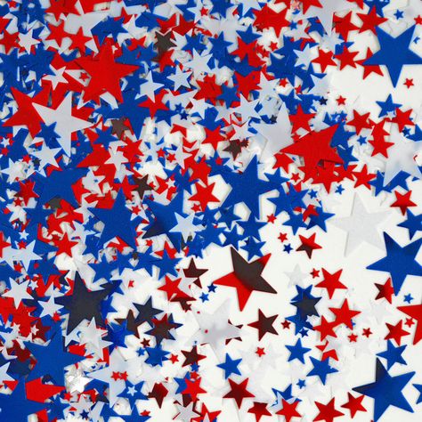 Red, White & Blue Stars Metallic Confetti (($)) Blue Confetti, Confetti Bags, Patriotic Art, Star Confetti, Patriotic Stars, Patriotic Party, Star Party, Confetti Party, Blue Stars