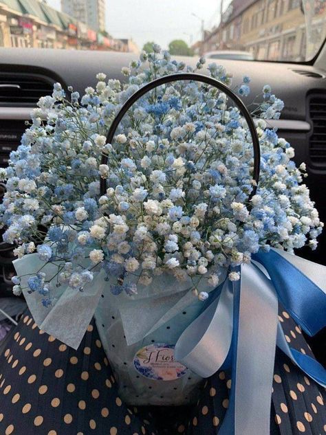 Baby Shower Girl Diy, Message Wallpaper, Blue Flowers Bouquet, Flower Bouquet Diy, Aesthetic Flowers, Trendy Flowers, Colorful Plants, Beautiful Bouquet Of Flowers, Diy Bouquet