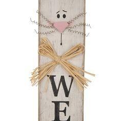 Wooden Easter Bunny, Welcome Porch Sign, Easter Wood Signs, Easter Messages, Easter Bunny Ears, Porch Welcome Sign, Spring Easter Crafts, Burlap Bow, Easter Signs