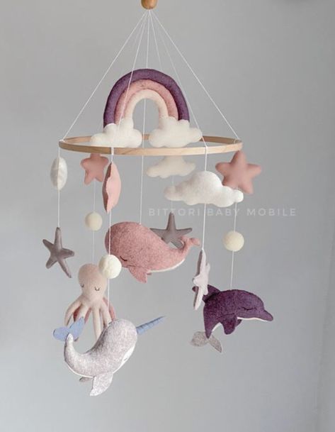 Sea Nursery Girl, Under The Sea Nursery Girly, Girl Ocean Nursery, Whale Nursery Girl, Luna Nursery, Marine Baby, Cozy Baby Room, Whale Nursery