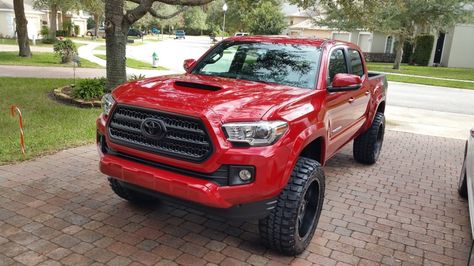 Red Tacoma Toyota, Lifted Tacoma, Shtf Vehicle, 2016 Toyota Tundra, 2017 Toyota Tacoma, Toyota Tacoma 4x4, Pick Up 4x4, Tacoma 4x4, Custom Jeep Wrangler