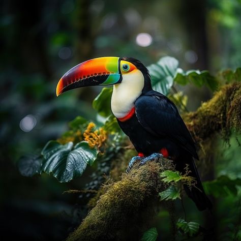 Photo wildlife photography of a toucan i... | Premium Photo #Freepik #photo Toucan Photography, Jungle Project, I Love My Brother, Art Club, In The Forest, Wildlife Photography, Bird Art, Premium Photo, The Forest