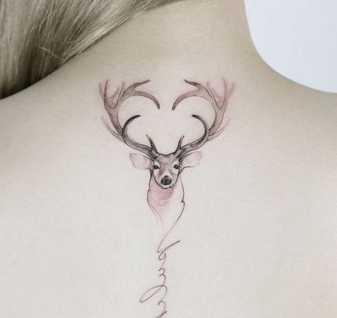 Most Creative Tiny Animal Tattoo Designs For Men And Women Tiny Animal Tattoo, Tattoo Designs, dog cat bird and ribbit Hirsch Tattoo Frau, Animal Tattoo Meanings, Buck Tattoo, Antler Tattoos, Deer Head Tattoo, Elk Tattoo, Antler Tattoo, Deer Tattoo Designs, Stag Tattoo