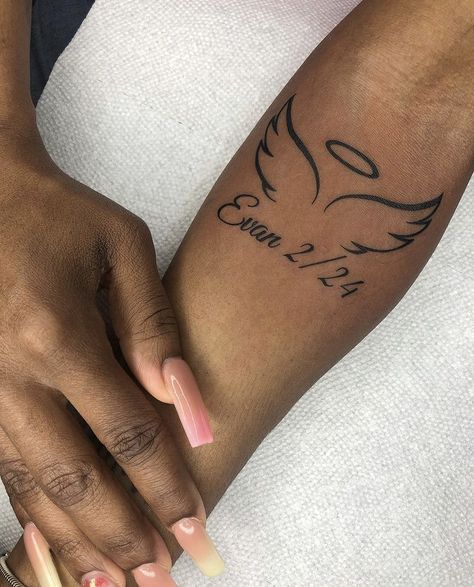 Tattoos That Represent A Lost Loved One, Rip Grandparents Tattoo, Sister Passing Tattoo, Rip Tattoos For Aunt, Tattoos For Sister Who Passed, Rip Tattoos For Cousin, Memorial Name Tattoos For Women, Watch Over Me Tattoo Letters, Rememberence Tattoos For Grandparents