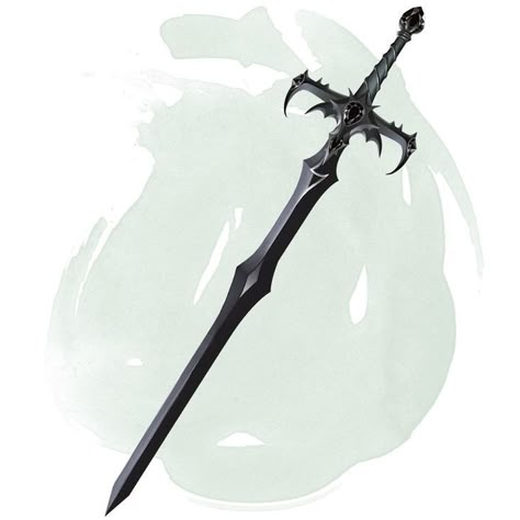 Heroic Fantasy, Fantasy Props, Cool Swords, Dungeons And Dragons, Game Art, Concept Art, Anime, White, Black