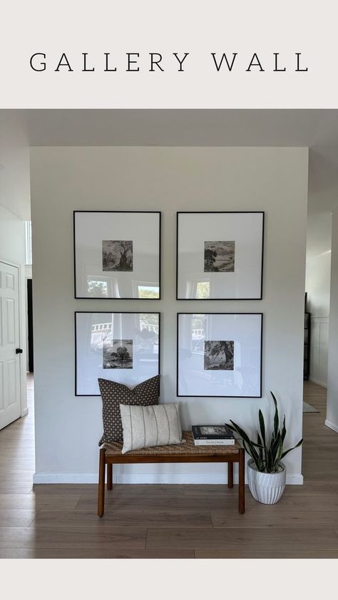 12K views · 853 reactions | ✨STYLING TIP✨ Do you have an empty wall in your home that you just don’t know what to do with it?? My favorite way to fill an empty wall is oversized gallery wall frames! I love them so much I added them to a few other places in my home! I truly love this style so much!! Comment SHOP for all the links you see here! I have these exact frames linked in my story highlight “frames” and similar frames linked on my LTK 🙌🏻🙌🏻 ✨LIKE & SAVE this post for more styling ins Wall Between Windows Decor, Empty Wall Bedroom Ideas, What To Do With Empty Wall Space, Small Empty Wall Ideas Living Room, Empty Wall Space Ideas, Long Empty Wall Ideas Living Rooms, Entryway Picture Wall, Living Room Empty Wall Ideas, Ideas For Empty Wall Space