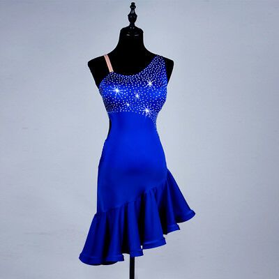 Contemporary Dance Outfits, Dancesport Dresses, Latin Ballroom Dresses, Irish Dancing Dresses, Salsa Dress, Dance Ideas, Latin Dance Dress, Blue Dress Women, Competition Dress