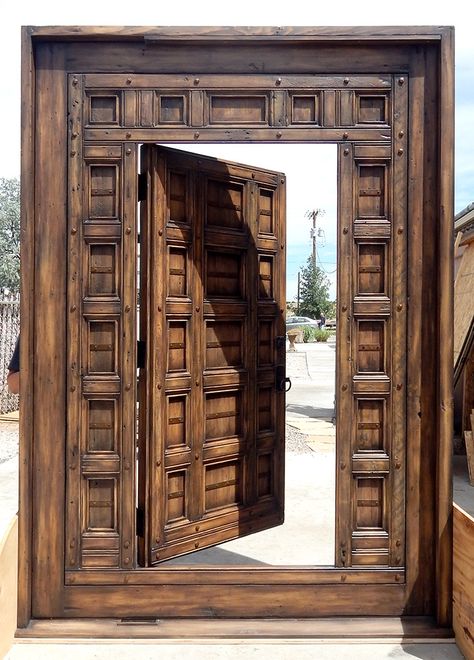 Stunning Door-Within-A-Door - La Puerta Originals Tor Design, Pintu Interior, Wooden Main Door, Entrance Door Design, Door Inspiration, Wooden Door Design, Cool Doors, Door Design Modern, Main Door Design